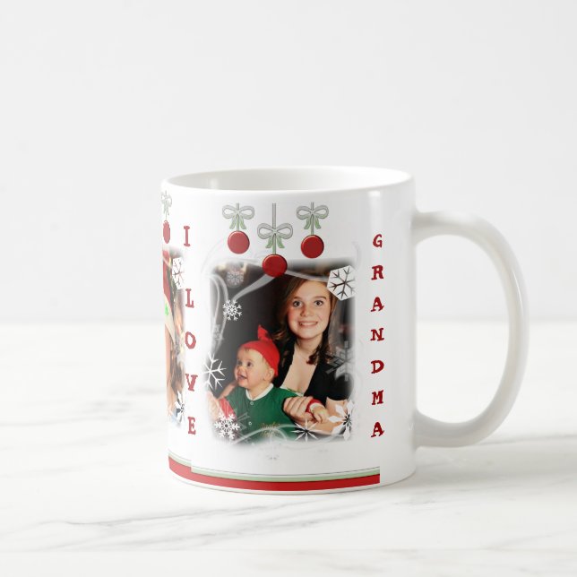 Custom Photo & Text Christmas Coffee Mug (Right)