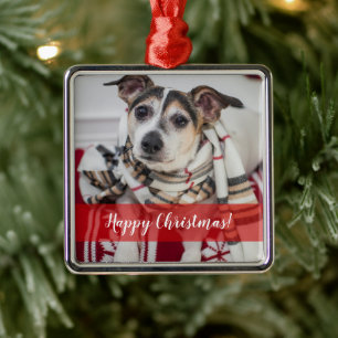 Custom Photo & Text Christmas Ornament