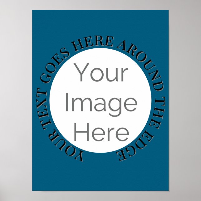 Custom Photo & Text Circle – Party Design Poster (Front)