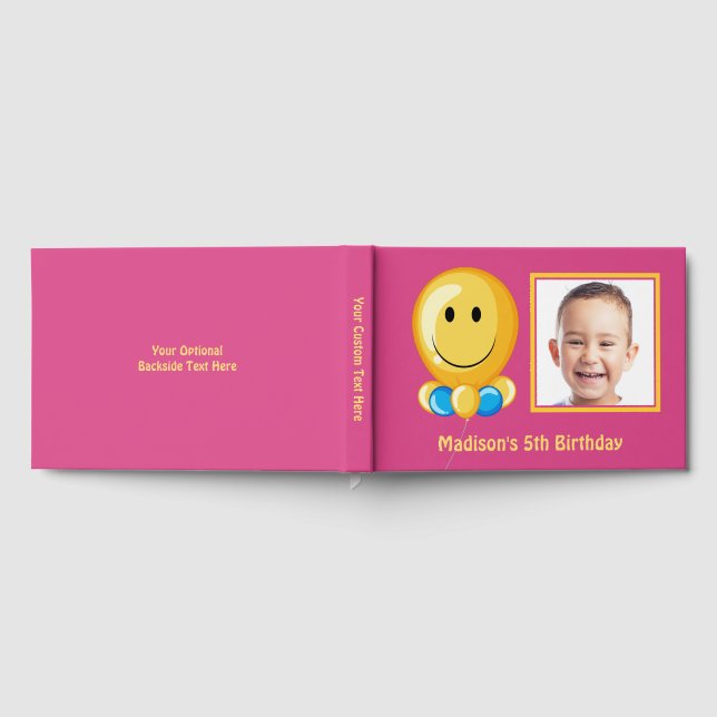 Custom Photo, Text & Colour Birthday Guest Book (Full)