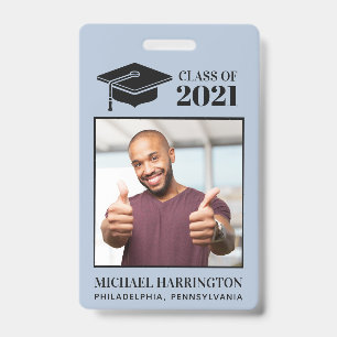 Custom photo, text & colour ID badge