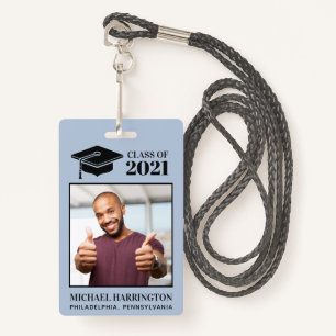 Custom photo, text & colour ID badge