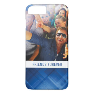 Custom Photo & Text Dark blue hi-tech background Case-Mate iPhone Case
