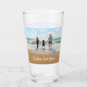Custom Photo Text Glass Your Family Photos Gift