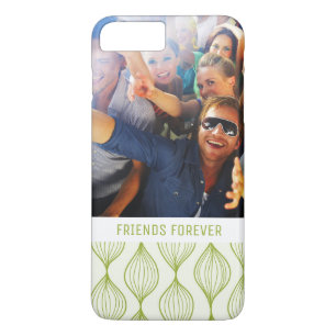 Custom Photo & Text Green Ogee Pattern Case-Mate iPhone Case