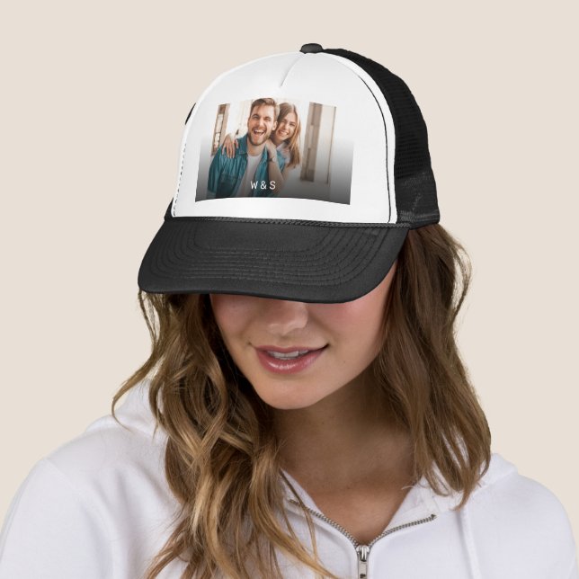 Custom, Photo & Text hat. Trucker Hat (In Situ)