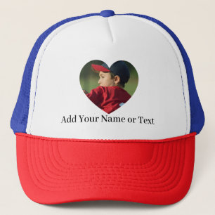 Custom Photo Text Heart Template Personalised Trucker Hat