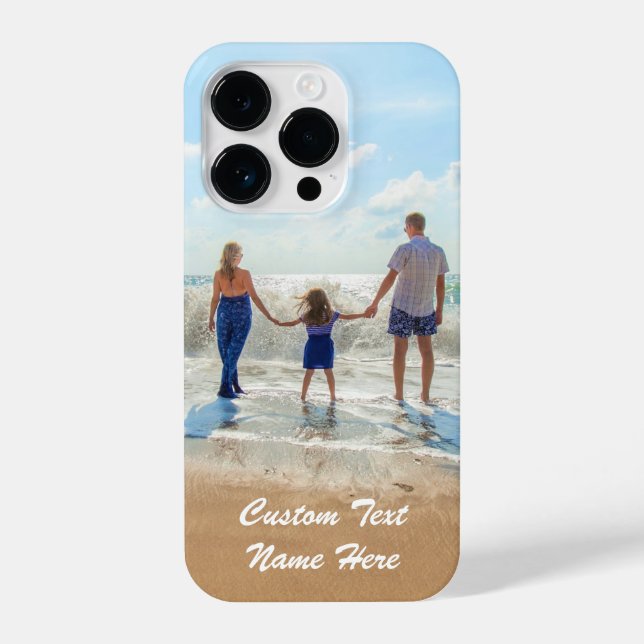 Custom Photo Text iPhone Case Your Photos Gift (Back)