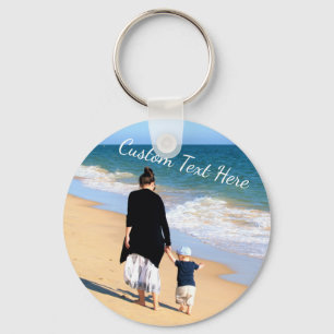 Custom Photo Text Keychain Gift Your Photos Mum