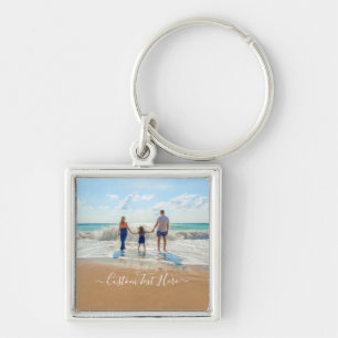 Custom Photo Text Keychain - Your Summer Vacation