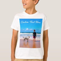 Custom Photo Text Kids T-Shirt Your Pets Photos