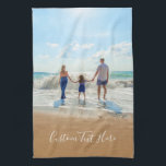 Custom Photo Text Kitchen Towel - Your Own Design<br><div class="desc">Custom Photo and Text - Unique Your Own Design -  Personalised Family / Friends or Personal Gift - Add Your Text and Photo - Resize and move elements with customisation tool !</div>