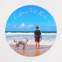 Custom Photo Text Labels Your Lovely Pets Design