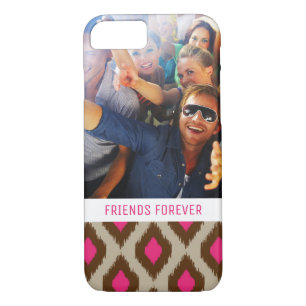 Custom Photo & Text Modern ikat pattern iPhone 8/7 Case