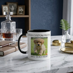 Custom Photo & Text Mug Personalised Gift Coffee