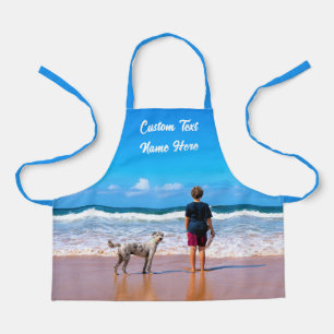 Custom Photo Text Name Apron Gift Your Pets Photos