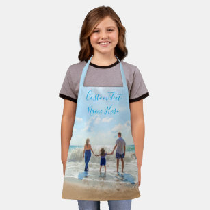 Custom Photo Text Name Apron with Your Family