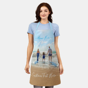 Custom Photo Text Name Apron with Your Photos