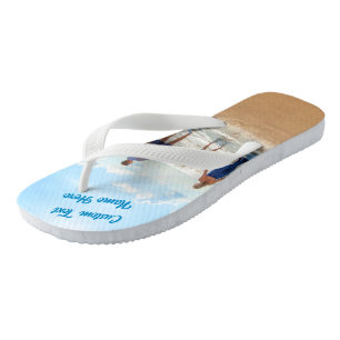 Custom Photo Text Name Flip Flops Your Family