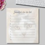 Custom Photo Text Personalised To-Do List Notepad<br><div class="desc">Upload a photo, add text, and easily create your personalised notepad. Click CUSTOMIZE FURTHER to change the text colour. You can TRANSFER this DESIGN on other Zazzle products and adjust it to fit most of the Zazzle items. Standard Studio designs are made in high-resolution vector graphics for a professional print....</div>