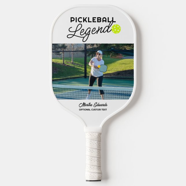 Custom Photo & Text Pickleball Legend Personalised Paddle (Front)