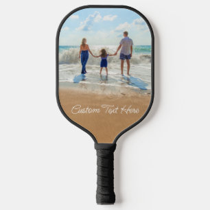 Custom Photo Text Pickleball Paddle Your Family