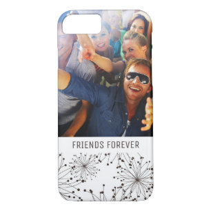 Custom Photo & Text Retro floral background Case-Mate iPhone Case