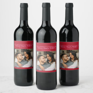 Custom Photo & Text Romantic Gift - Personalized Wine Label