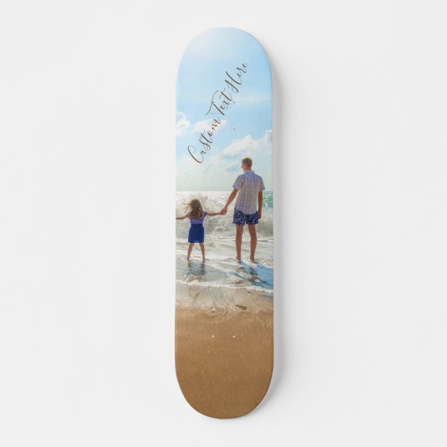 Custom Photo Text Skateboard Your Design - Familly (Front)
