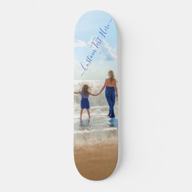 Custom Photo Text Skateboard Your Photos Design (Front)