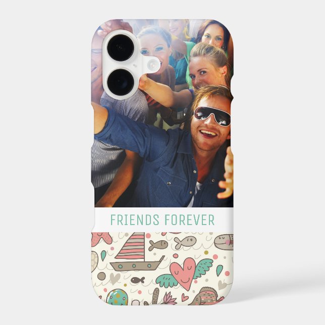 Custom Photo & Text Summer Ships Pattern (Back)