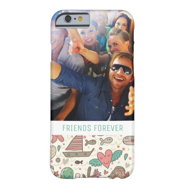 Custom Photo & Text Summer Ships Pattern Case-Mate iPhone Case (Back)