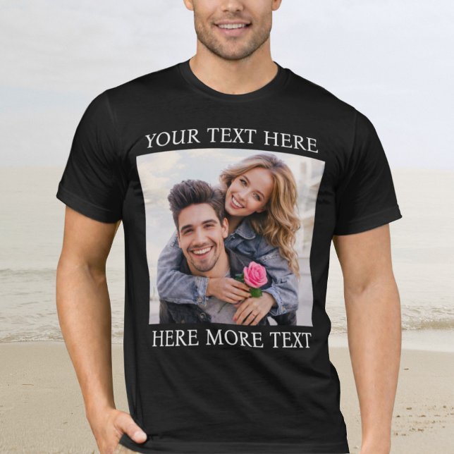 Custom Photo & Text T-Shirt (Creator Uploaded)