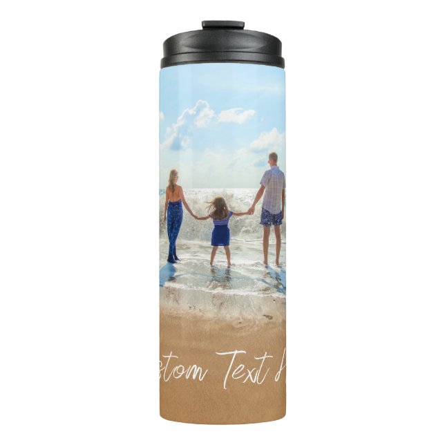 Custom Photo Text Thermal Tumbler with Your Photos (Front)