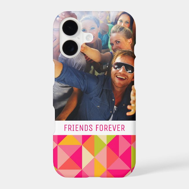 Custom Photo & Text Triangles geometrical pattern (Back)
