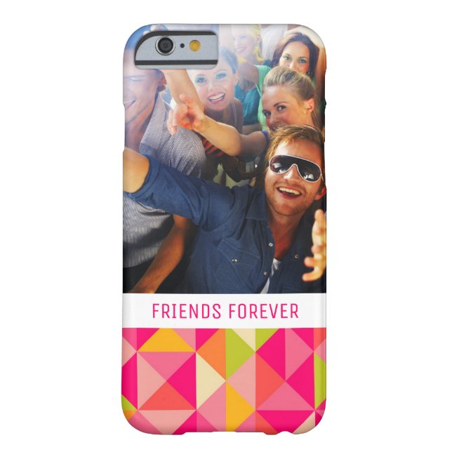 Custom Photo & Text Triangles geometrical pattern Case-Mate iPhone Case (Back)
