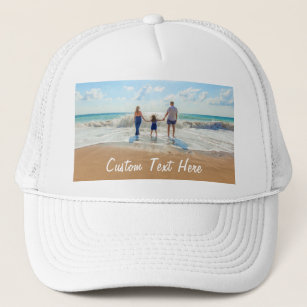 Custom Photo Text Trucker Hat with Your Family