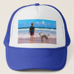 Custom Photo Text Trucker Hat Your Design With Pet<br><div class="desc">Custom Photo - Your Own Design - Your Pets - Personalised Family / Friends or Personal Gift - Add Your Photo / text - Resize and move or remove and add elements / text with customisation tool ! Choose / add your favourite font / text colour ! You can transfer...</div>
