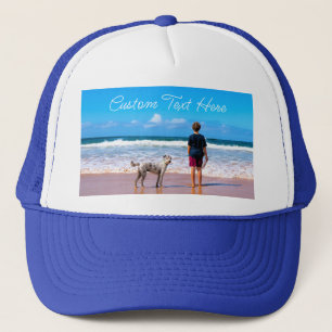 Custom Photo Text Trucker Hat Your Photos Design