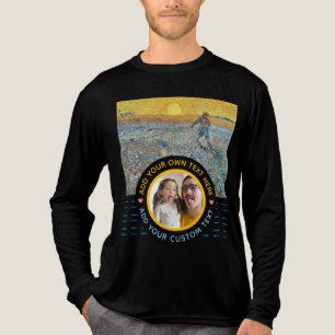 Custom Photo-Text – Van Gogh Art Birthday Holiday Tri-Blend Shirt