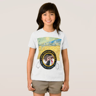 Custom Photo-Text – Van Gogh Art Birthday Holiday Tri-Blend Shirt
