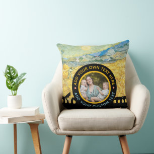 Custom Photo Text – Van Gogh Art Personalized Gift Cushion