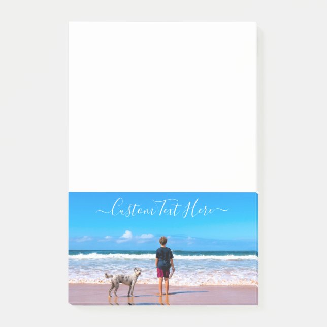 Custom Photo Text with Your Pets Photos Post-it Notes (Front)