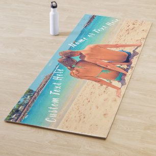 Custom Photo Text Yoga Mat - Your Summer Design