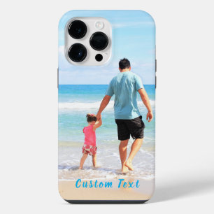Custom Photo Text Your Family Photos with Dad Gift iPhone 14 Pro Max Case