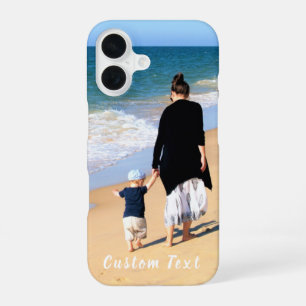 Custom Photo Text Your Family Photos with Mum iPhone 16 Case