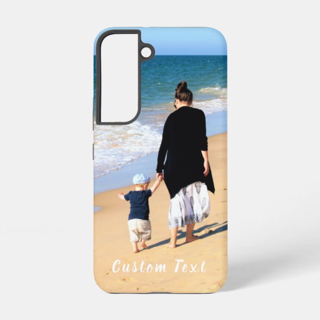 Custom Photo Text Your Family Photos with Mum Samsung Galaxy S22 Case (Back)