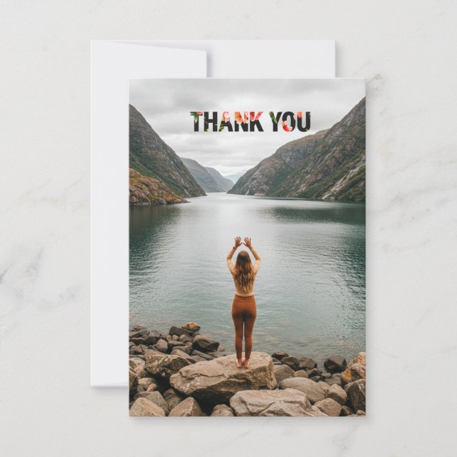 Custom photo thank you cards with envelopes (Front)