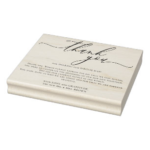 Custom Photo Thank You large scale Rubber Stamp