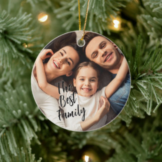Custom Photo The Best Family Ceramic Tree Decoration